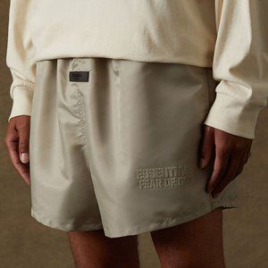 Fear of God Essentials Running Shorts in Smoke (Size M)